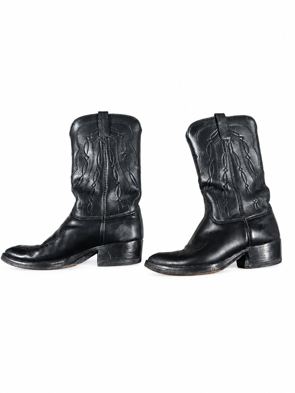 Lucchese Tan Leather Cowboy Boots